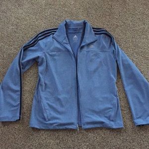 Blue Adidas Warm Up Jacket. Size L